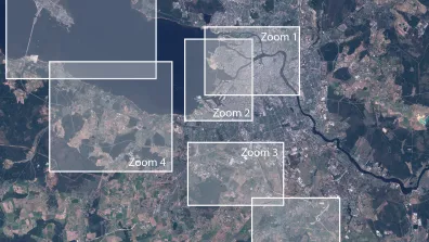 Image satellite de la ville de Saint-Pétersbourg