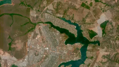 Image satellite de Brasilia est la capitale politique du Brésil
