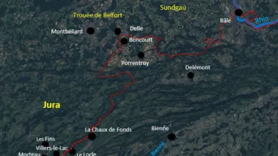 Image satellite de l’arc jurassien
