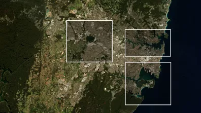 Image satellite de la ville de Sidney