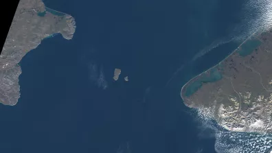 image satellite du détroit de Béring