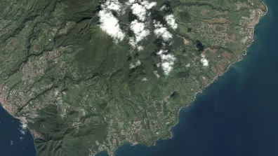 Image satellite de l'archipel guadeloupéen, « Basse-Terre »