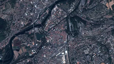 Image satellite du secteur de Metz Sud, à l’origine rural et agricole