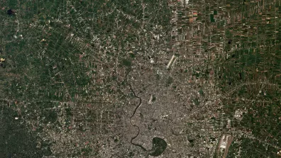 Image satellite de la capitale de la Thaïlande, Bangkok