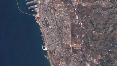 Image satellite de la ville côtière de Syrie