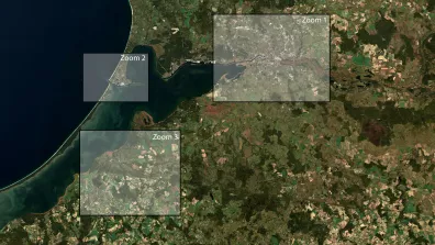 Image satellite de la ville Kalinigrad