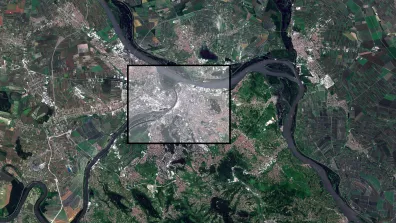 Image satellite de Belgrade