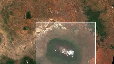 Image satellite du Kilimanjaro, situé dans le Nord-Est de la Tanzanie