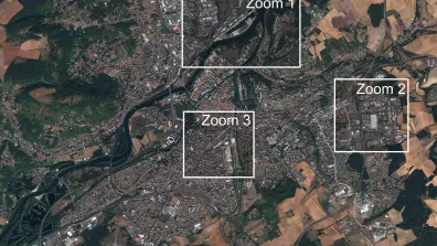 Image satellite de la ville Metz