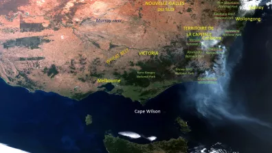 Image satellite de l'Australie