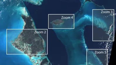 Image satellite des bahamas