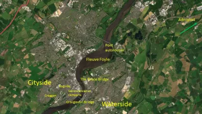 Image satellite de la ville Londonderry