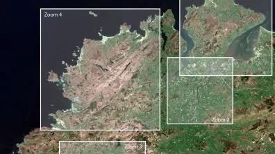 Image satellite de la ville Londonderry