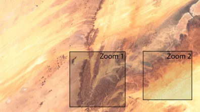 Image satellite du nord de la partie occidentale de la Mauritanie
