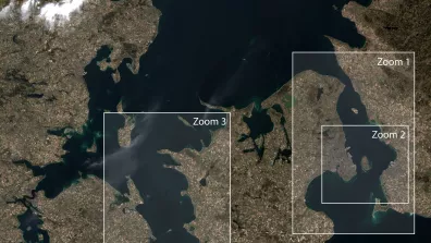 Image satellite du Danemark
