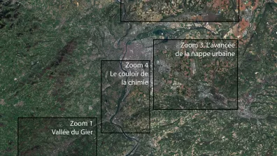 Image satellite de la région de Lyon