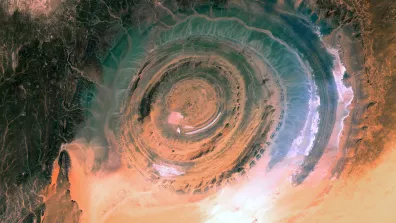 Image satellite de la structure de Richat