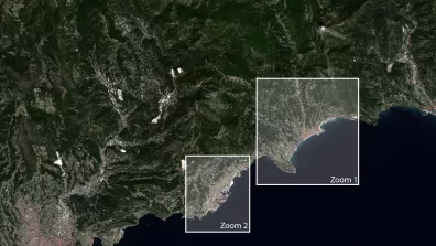 Image satellite du sud-est de la France