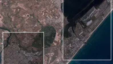 Image satellite de la ville du Cap d’Agde