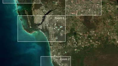 Image satellite de la côte Ouest de la Floride