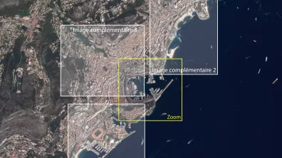 image satellite de Monaco