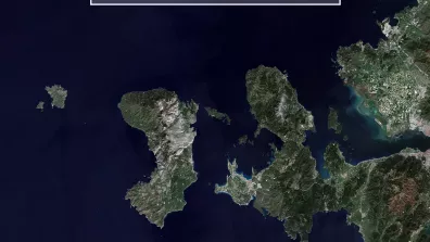 Image satellite de la frontière séparant Grèce et la Turquie