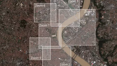 Image satellite de la ville Bordeaux