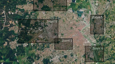 Image satellite de l’agglomération bordelaise