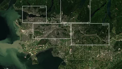 Image satellite de Vancouver