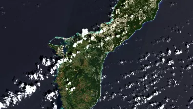 Image satellite de l'île de Guam