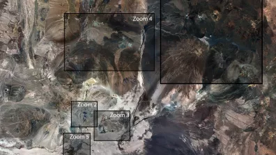 Image satellite de la plus grande mine de cuivre à ciel ouvert du monde