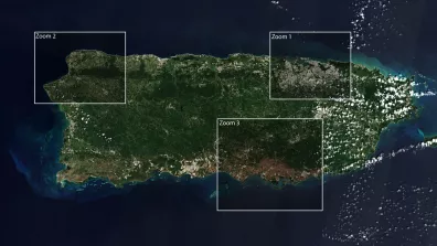 Image satellite de Porto Rico