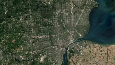 Image satellite du Windsor-Detroit Corridor