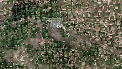 Image satellite de la région de Garden City
