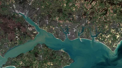 Image satellite de la ville Portsmouth