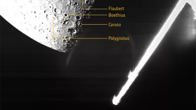 Image des cratères de l’hémisphère nord de Mercure