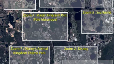 Image satellite de la ville d'Orlando