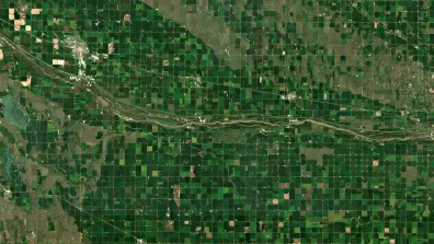 Image satellite de la région de Lexington, dans le sud du Nebraska,