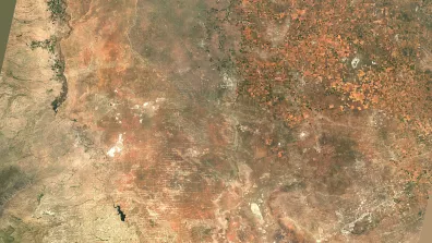 Image satellite de la région de Hobbs, dans la région de Rolling Plains