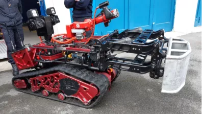 Vue du robot utilisé quotidiennement par les Sapeurs Pompier de Paris 