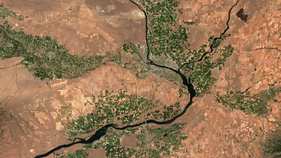 Image satellite du bassin de Columbia