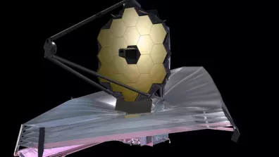 Vue d'artiste du JWST dans l'espace