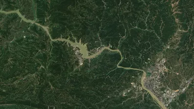 Image satellite du barrage des Trois Gorges