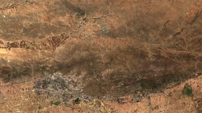 Image satellite du nord de la Mongolie-Intérieure en Chine