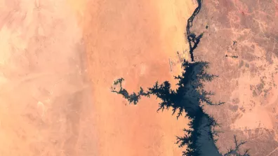 Image satellite du barrage d’Assouan