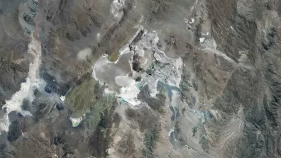 Image satellite de la Cordillères des Andes