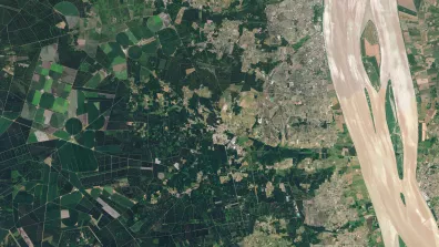 Image satellite de la Nouvelle Aquitaine