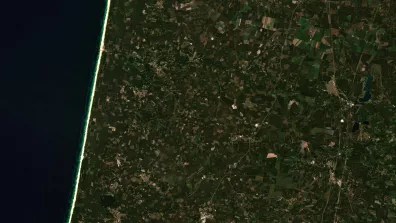 Image satellite du département des Landes