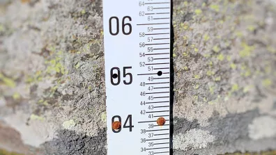 Règle pour mesurer le niveau de certains lacs et rivières