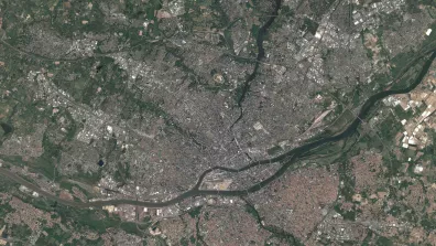Image satellite de la ville Nante
